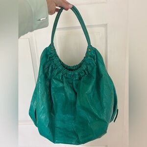 Beirn Teal Women's Snakeskin Hobo Bag